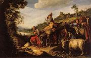LASTMAN, Pieter Pietersz. Abraham on the Way to Canaan USA oil painting artist